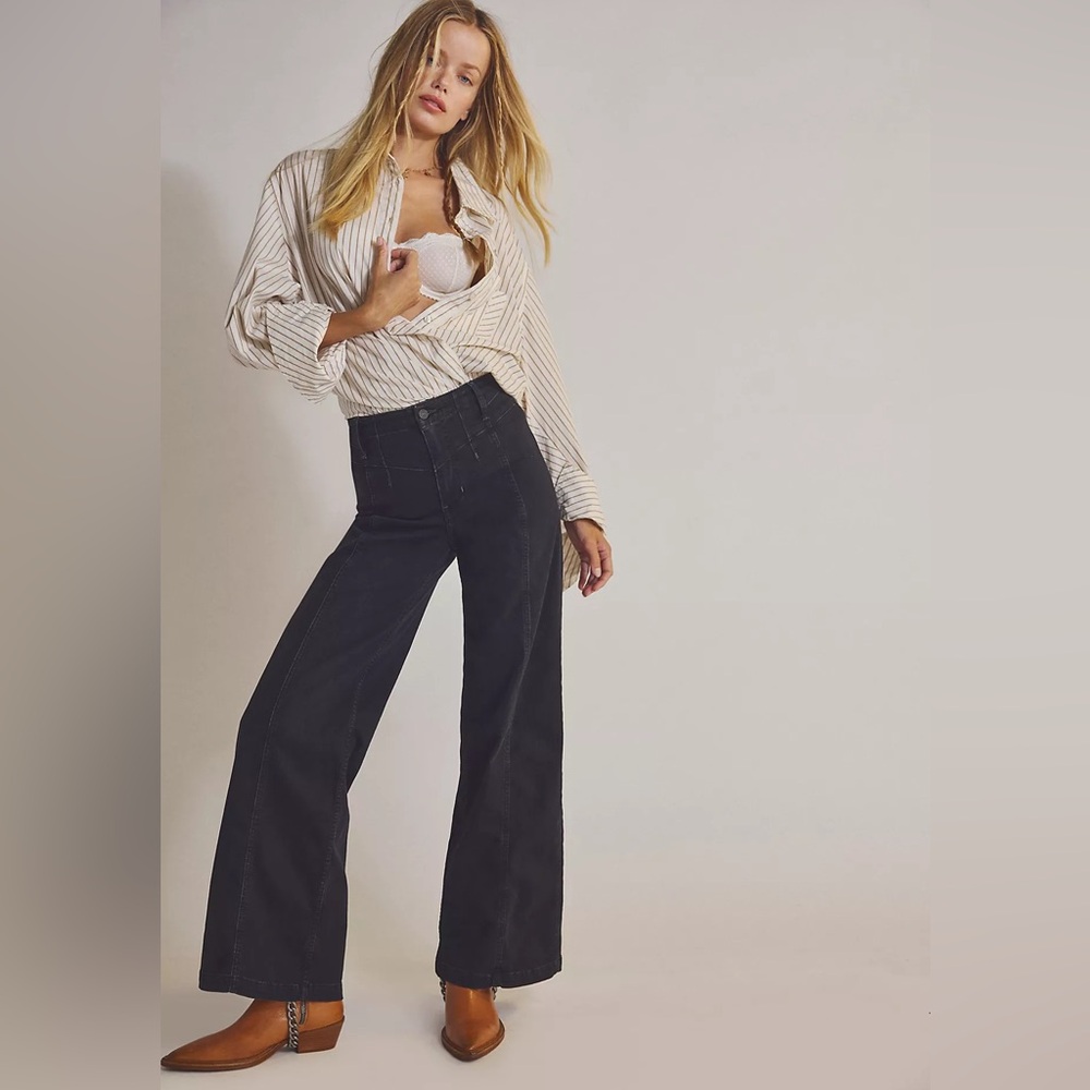 Free People We The Free Libre Wide-Leg Jeans/Cafe Noir